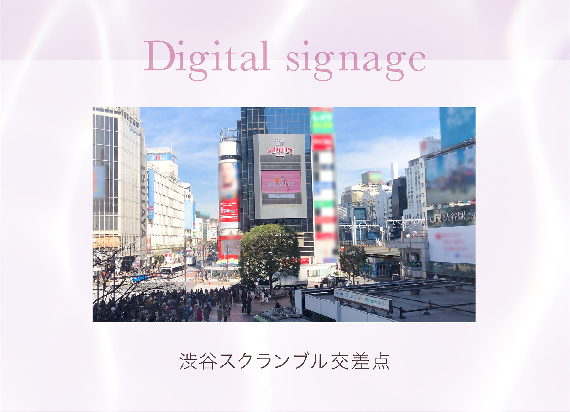 Digital signage 渋谷スクランブル交差点
