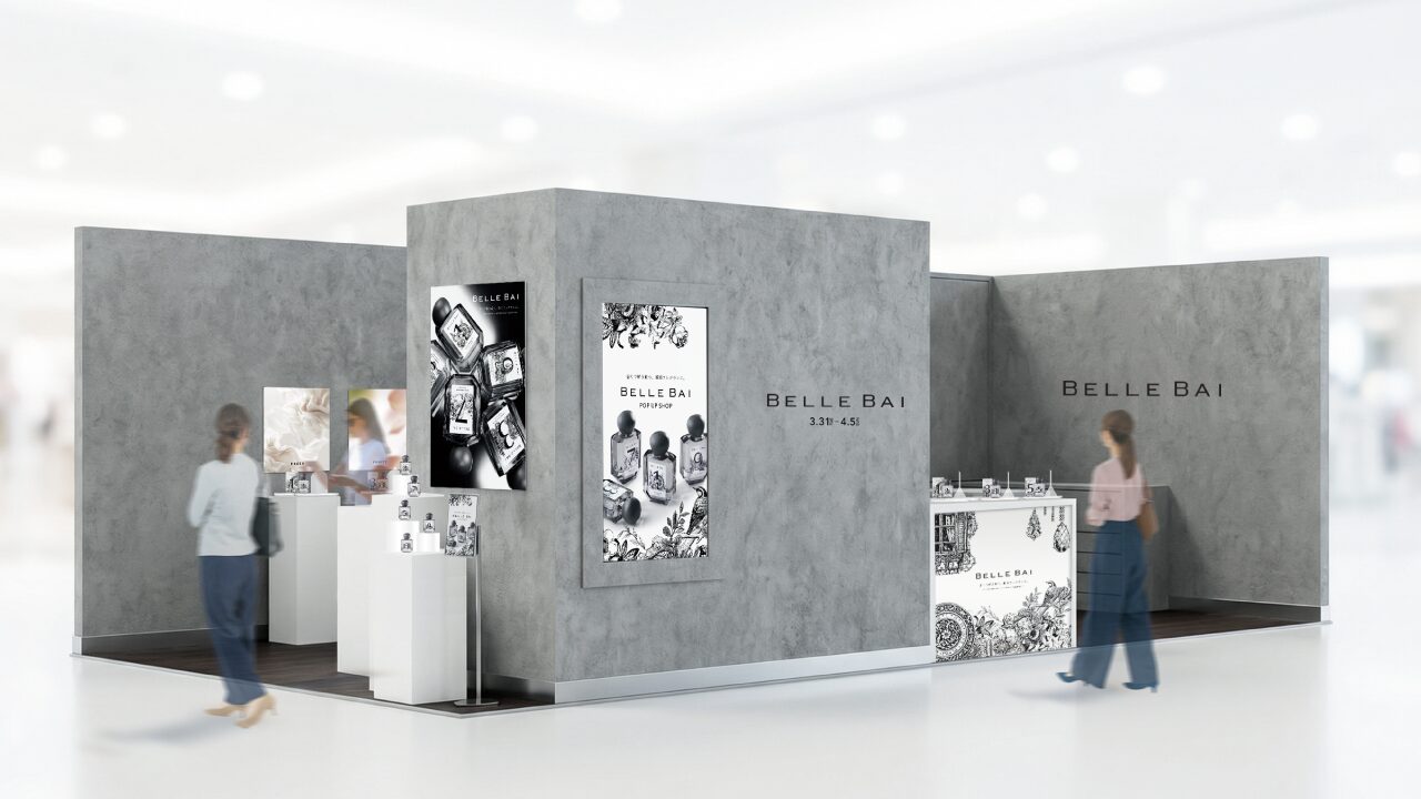アクシージアグループの株式会社エムアンドディが展開するブランド「BELLE BAI(ベルバイ)」が、福岡PARCOにて初のPOP UPを開催