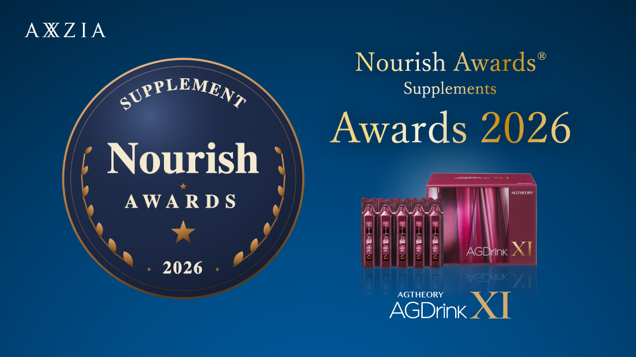 アクシージア、エイジーセオリー「AGドリンクⅪ」が英国「Nourish Supplement Awards 2026」を受賞