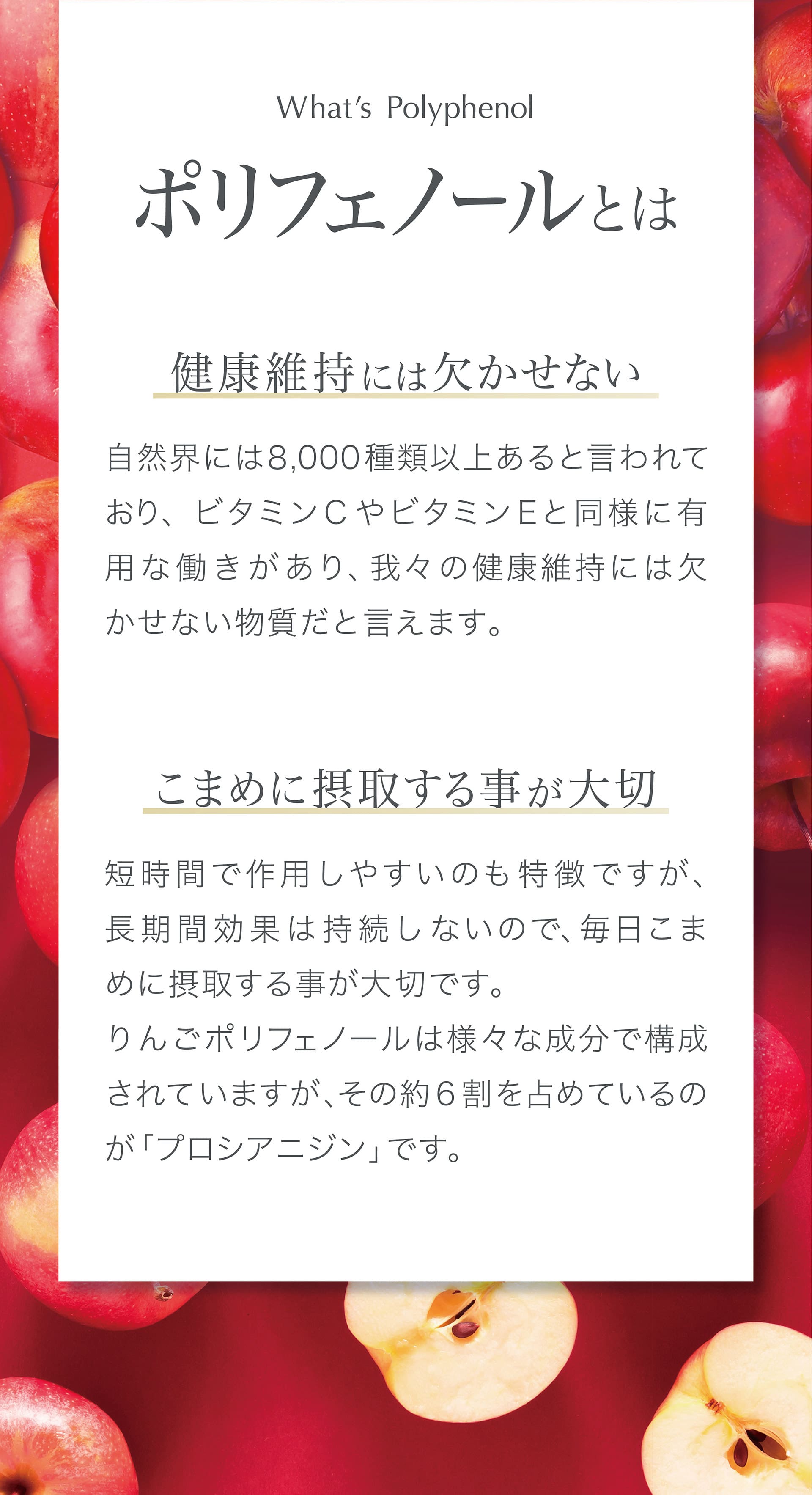 ポリフェノールとは健康維持には…欠かせない、こまめに摂取するのは大切