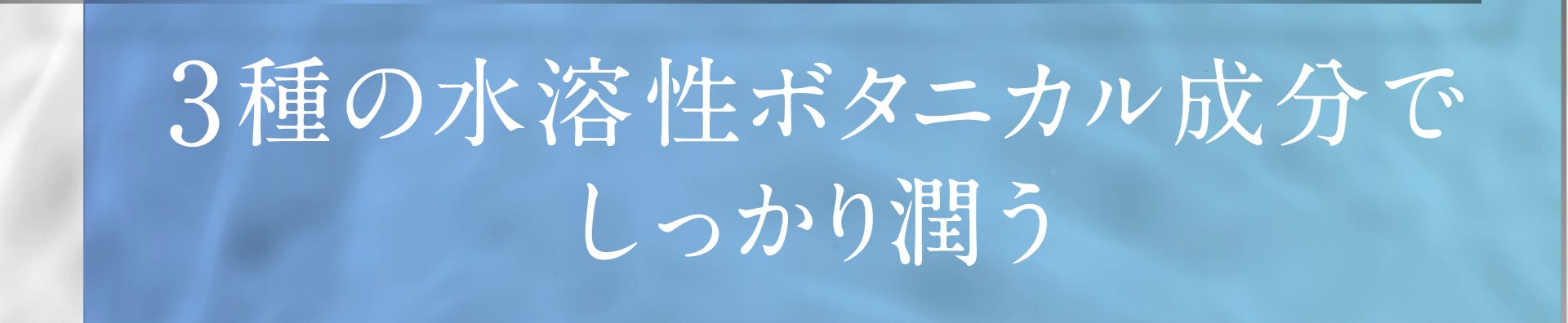 3種の水溶性ビタニカル成分でしっかり潤う