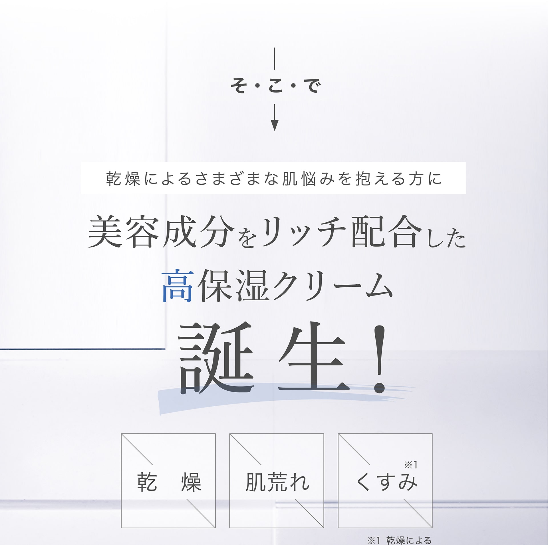 乾燥によるさまざまな肌悩みを抱える方に美容成分をリッチ配合した高保湿クリーム誕生！