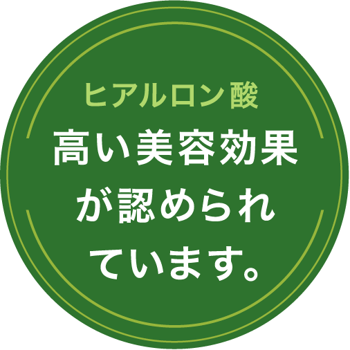 ヒアルロン酸 高い美容効果が認められています。