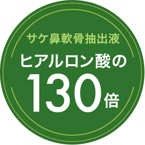 サケ鼻軟骨抽出液 ヒアルロン酸の130倍