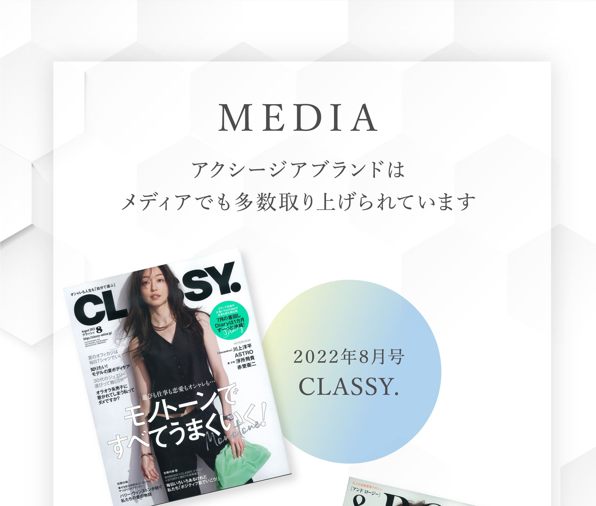 MEDIA 2022年8月号 CLASSY.