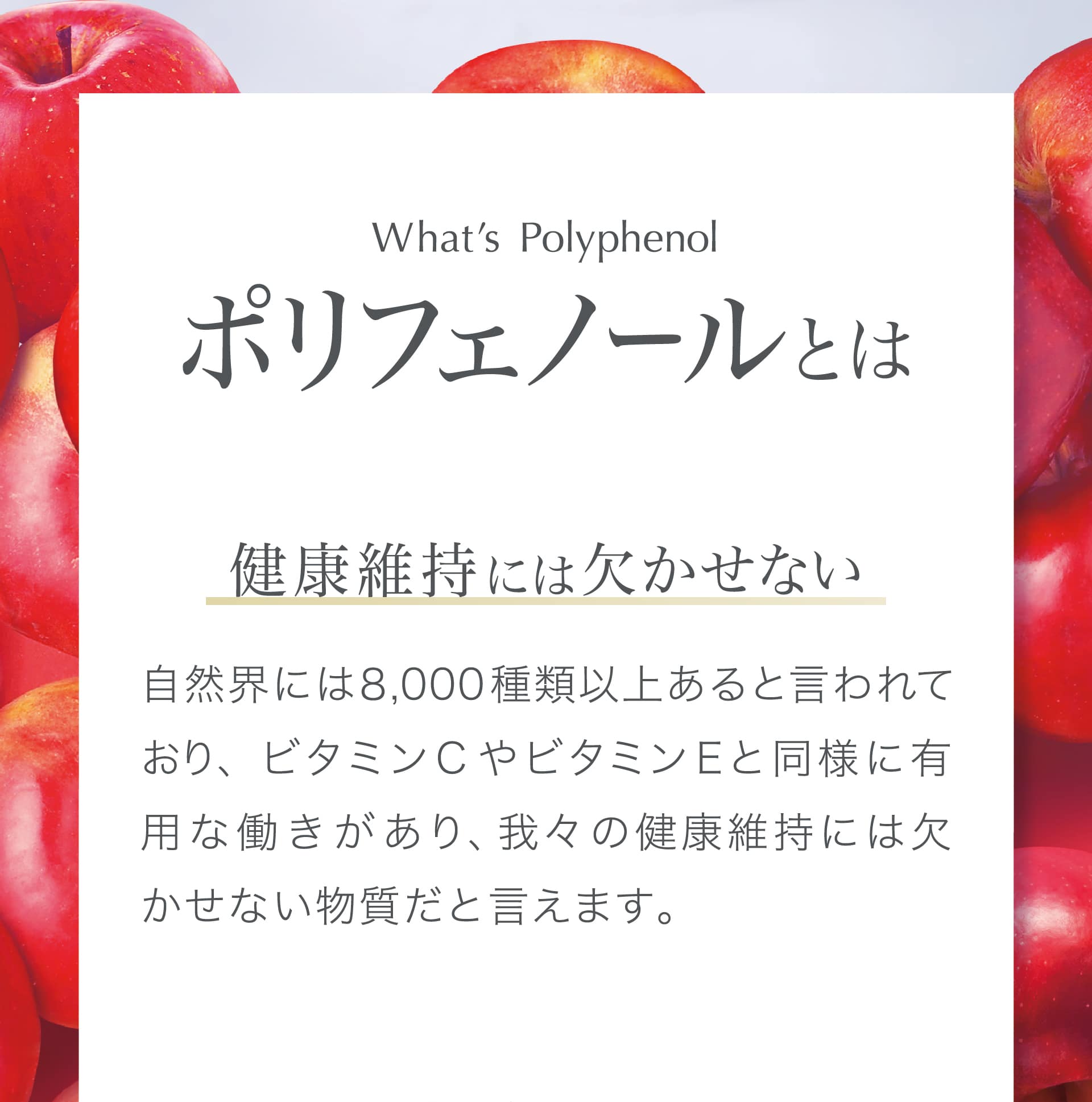 ポリフェノールとは①健康維持には欠かせない